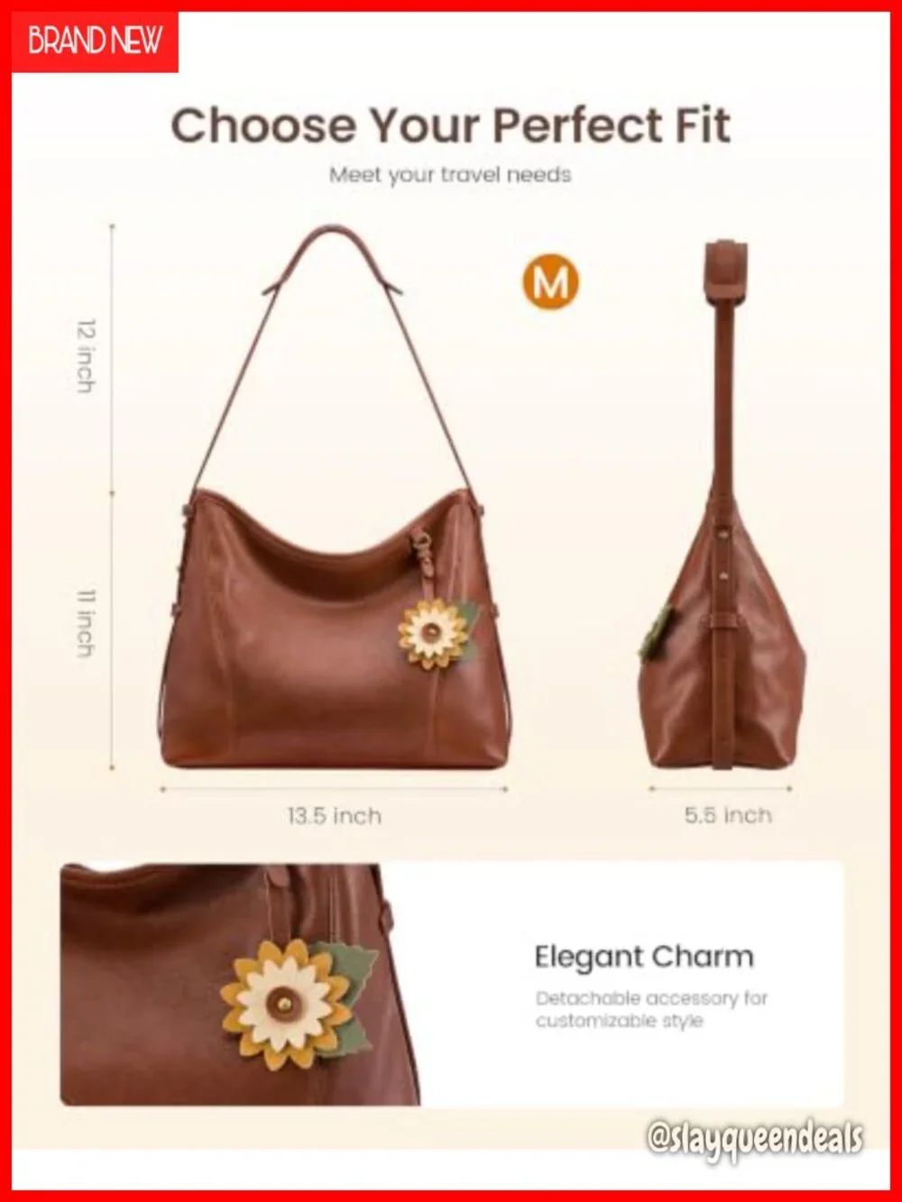 Hobo Shoulder Bag PU Leather Crossbody Purse